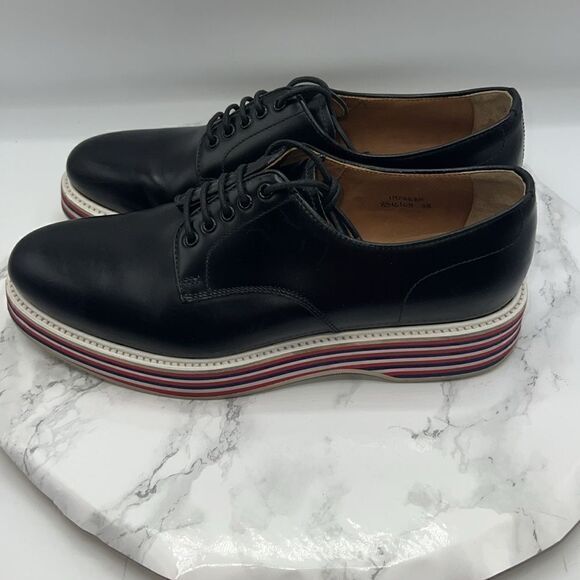 CHURCH’S ENGLISH SHOES Black Impreza Lace Up Platform Derby-38/7.5 - Picture 6 of 10